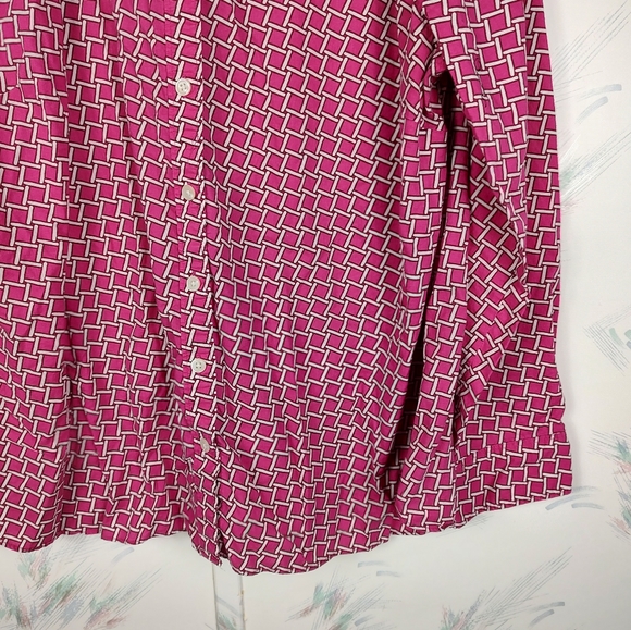 Crown & Ivy Pink Printed Button Down Shirt - Picture 4 of 13